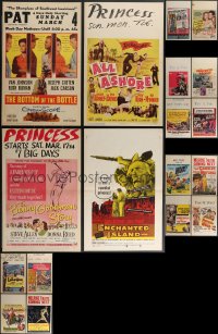 4h0319 LOT OF 18 FOLDED WINDOW CARDS 1950s great images from a variety of different movies!