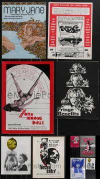 4h0307 LOT OF 10 SEXPLOITATION PRESSBOOKS 1970s-1980s great advertising for sexy movies!