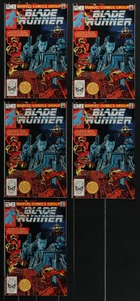 4h0244 LOT OF 5 BLADE RUNNER #1 COMIC BOOKS 1982 official adaptation of the Harrison Ford movie!