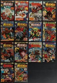 4h0229 LOT OF 14 WEREWOLF BY NIGHT COMIC BOOKS 1970s Marvel Comics, Iron Man, Brother Voodoo!