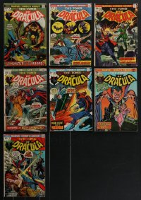 4h0240 LOT OF 7 TOMB OF DRACULA COMIC BOOKS BETWEEN #6-#23 1970s Marvel Comics vampire!