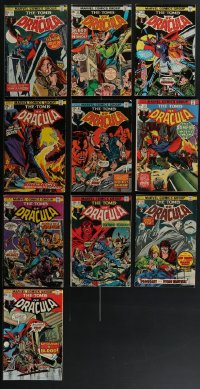 4h0233 LOT OF 10 TOMB OF DRACULA COMIC BOOKS BETWEEN #26-#38 1970s Marvel Comics vampire!