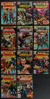 4h0231 LOT OF 11 TOMB OF DRACULA COMIC BOOKS BETWEEN #40-#54 1970s Marvel Comics vampire!