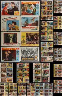 4h0545 LOT OF 150 1950-55 LOBBY CARDS 1950-1955 incomplete sets from a variety of different movies!