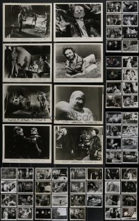 4h0798 LOT OF 63 HORROR/SCI-FI/FANTASY 8X10 STILLS 1960s a variety of cool movie scenes!