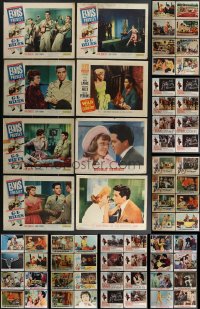 4h0601 LOT OF 74 ELVIS PRESLEY LOBBY CARDS 1960s incomplete sets from several of his movies!