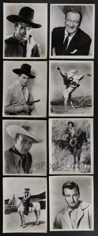 4h0922 LOT OF 11 JOHN WAYNE REPRO PHOTOS 1980s great portraits of the legendary cowboy star!