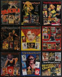 4h0203 LOT OF 9 VINTAGE HOLLYWOOD POSTERS AUCTION CATALOGS 1998-2005 great color poster images!