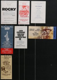 4h0892 LOT OF 7 LONDON PRESS SHOW INVITATIONS 1970s from a variety of movie screenings!