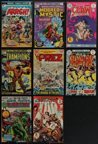 4h0238 LOT OF 8 #1 COMIC BOOKS 1970s Mordred the Mystic, Kung-Fu Fighter, Tor, Bloodstone & more!