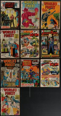 4h0348 LOT OF 10 DC COMICS IN MUCH LESSER CONDITION 1960s-1970s Superman & Batman in World's Finest!