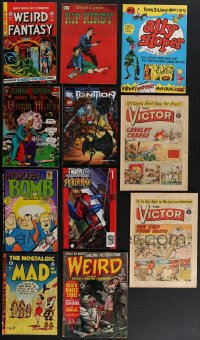 4h0200 LOT OF 11 COMIC BOOKS & RELATED ITEMS 1960s-2000s Weird Fantasy, Spider-Man, Lego & more!