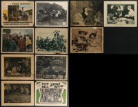 4h0731 LOT OF 11 SILENT MOVIE LOBBY CARDS 1910s-1920s great scenes from several different movies!