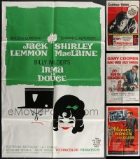 4h0479 LOT OF 4 FOLDED ONE-SHEETS 1950s-1960s Irma La Douce, Naked Edge, 10 North Frederick!