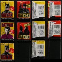 4h0867 LOT OF 5 BATMAN MOVIE SEALED TRADING CARDS 1989 never opened, 45 cards & bubble gum!