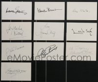 4h0885 LOT OF 10 SIGNED 3X5 INDEX CARDS 1970s-1990s Lauren Bacall & others!