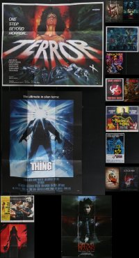 4h0882 LOT OF 13 FOLDED HORROR/SCI-FI RE-RELEASE POSTERS R2010s-R2020s a variety of cool images!