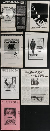 4h0313 LOT OF 7 UNCUT 1960s-1970s PRESSBOOKS 1960s-1970s advertising images for a variety of different movies!