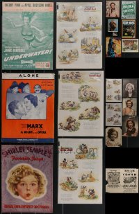 4h0190 LOT OF 19 1930s-1980s MISCELLANEOUS ITEMS 1930s-1980s great images including Marx Bros & Donald Duck!