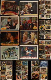 4h0598 LOT OF 78 MOSTLY 1930S-40S LOBBY CARDS IN FAIR TO GOOD CONDITION 1930s-1940s cool scenes!