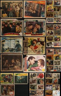 4h0631 LOT OF 51 MOSTLY 1930S-40S LOBBY CARDS IN FAIR TO GOOD CONDITION 1930s-1940s cool scenes!