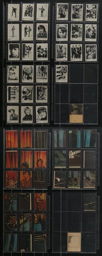 4h0182 LOT OF 29 MONKEES ENGLISH TRADING CARDS & FLIPBOOK 1960s cool images + puzzle pieces on back!