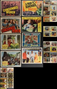 4h0675 LOT OF 28 LOBBY CARDS 1930s-1960s incomplete sets from a variety of different movies!