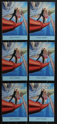 4h0893 LOT OF 6 VIEW TO A KILL PREMIERE INVITATIONS 1985 with Daniel Goozee art on the front!