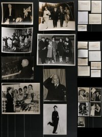 4h0847 LOT OF 13 CHARLIE CHAPLIN & FAMILY NEWS PHOTOS & STILLS 1940s-1950s great candid images!