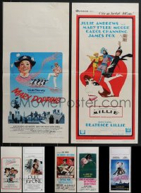 4h0937 LOT OF 7 FORMERLY FOLDED JULIE ANDREWS ITALIAN LOCANDINAS 1960s-1990s cool movie images!