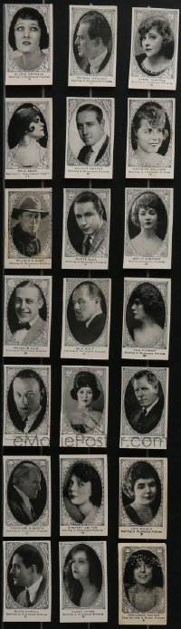 4h0880 LOT OF 21 PARAMOUNT CARDS 1920s great portraits of their top actors & actresses of the day!