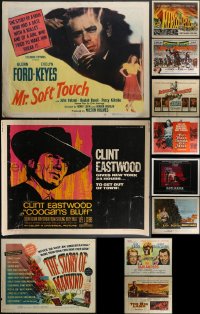 4h1025 LOT OF 11 UNFOLDED & FORMERLY FOLDED HALF-SHEETS 1940s-1980s a variety of movie images!