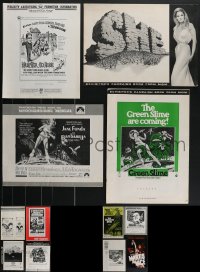 4h0094 LOT OF 12 UNCUT HORROR/SCI-FI PRESSBOOKS 1960s advertising for several different movies!