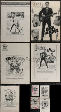 4h0095 LOT OF 9 UNCUT ELVIS PRESLEY PRESSBOOKS 1960s advertising for several of his movies!