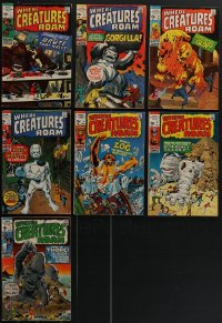 4h0239 LOT OF 7 WHERE CREATURES ROAM COMIC BOOKS 1970-1971 reprints of the earlier comics!