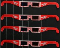 4h0220 LOT OF 4 FREDDY'S DEAD 3D GLASSES 1991 wear them when you watch the movie with your friends!