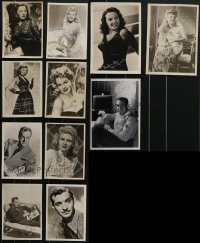 4h0865 LOT OF 11 FAN PHOTOS WITH FACSIMILE AUTOGRAPHS 1950s great portraits of top Hollywood stars!