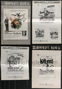 4h0309 LOT OF 7 UNCUT UNIVERSAL PRESSBOOKS 1960s great advertising for several movies!