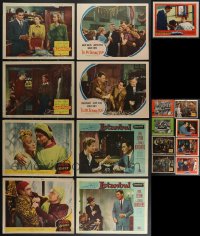 4h0707 LOT OF 17 LOBBY CARDS 1940s-1950s incomplete sets from a variety of different movies!