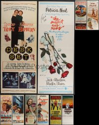 4h0960 LOT OF 10 FORMERLY FOLDED INSERTS 1950s-1960s a variety of cool movie images!