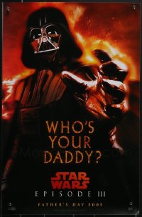 4h1090 LOT OF 13 REVENGE OF THE SITH MINI POSTERS 2005 Darth Vader Who's Your Daddy teaser!