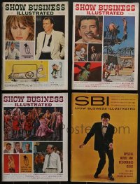 4h0287 LOT OF 4 SHOW BUSINESS ILLUSTRATED MOVIE MAGAZINES 1960s including the very first issue!