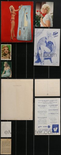 4h0895 LOT OF 5 DIANA DORS & JAYNE MANSFIELD ITEMS 1950s great images of the sexy blonde stars!