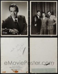 4h0863 LOT OF 2 1930S MILTON BERLE 8X10 STILLS 1930s super young portrait & by radio microphone!