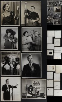 4h0837 LOT OF 16 EARLY RADIO 8X10 STILLS 1930s-1950s great portraits of performers by microphones!