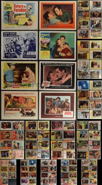 4h0580 LOT OF 103 1950S LOBBY CARDS 1950s great scenes from a variety of different movies!