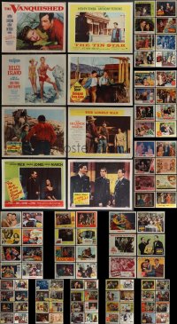 4h0589 LOT OF 93 1950S LOBBY CARDS 1950s great scenes from a variety of different movies!