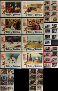 4h0624 LOT OF 55 STEVE REEVES LOBBY CARDS 1950s-1960s mostly complete sets from several movies!