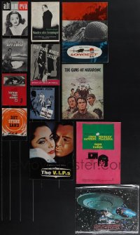 4h0196 LOT OF 12 PROGRAMS & MISCELLANEOUS ITEMS 1950s-1990s filled with great movie images!