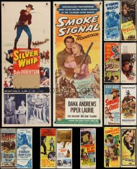 4h0956 LOT OF 15 FORMERLY FOLDED COWBOY WESTERN INSERTS 1950s-1970s a variety of movie images!